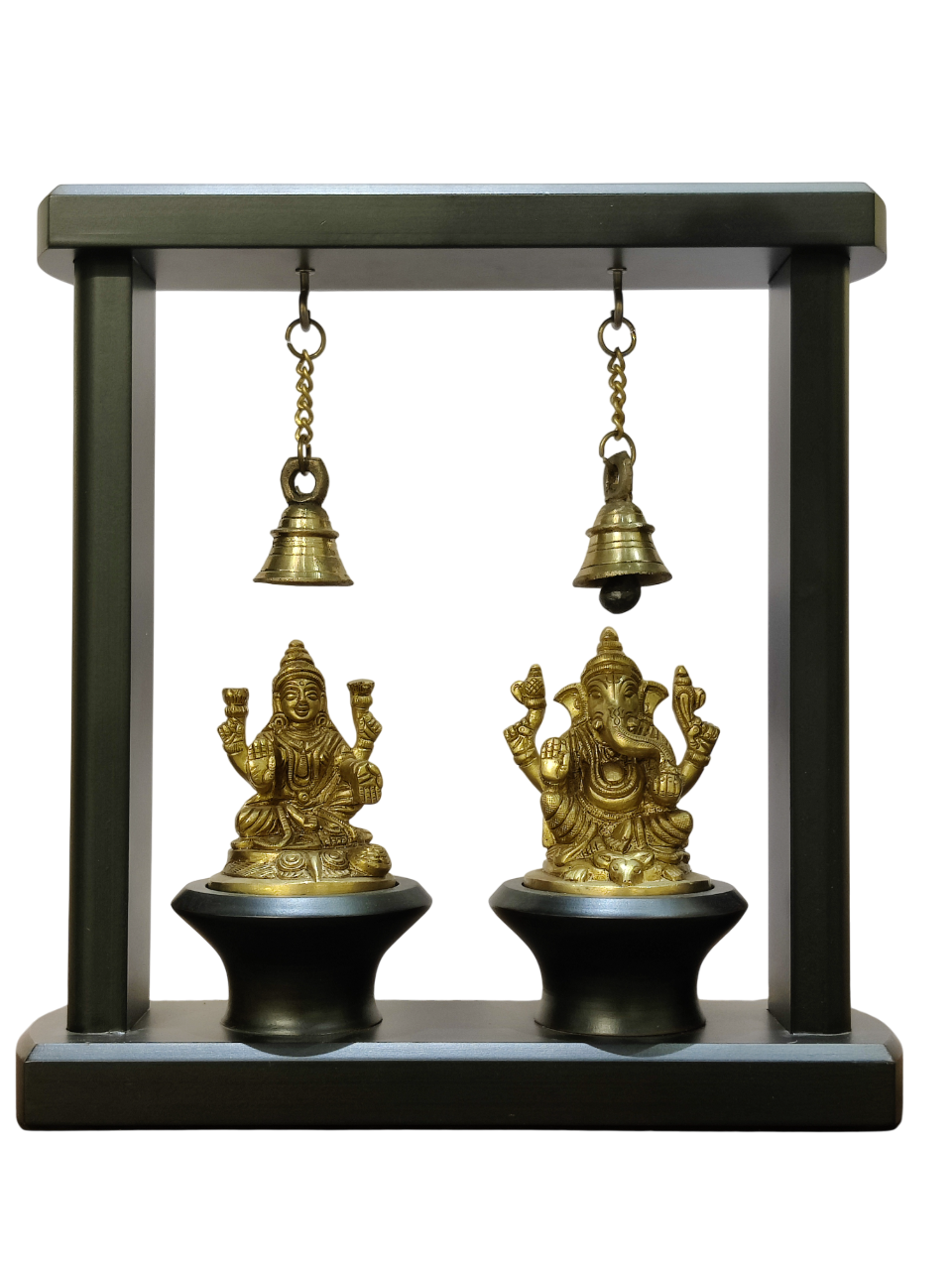 Lakshmi & Ganesha Blessings Decor with Hanging Bells