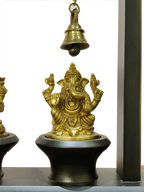 Lakshmi & Ganesha Blessings Decor with Hanging Bells