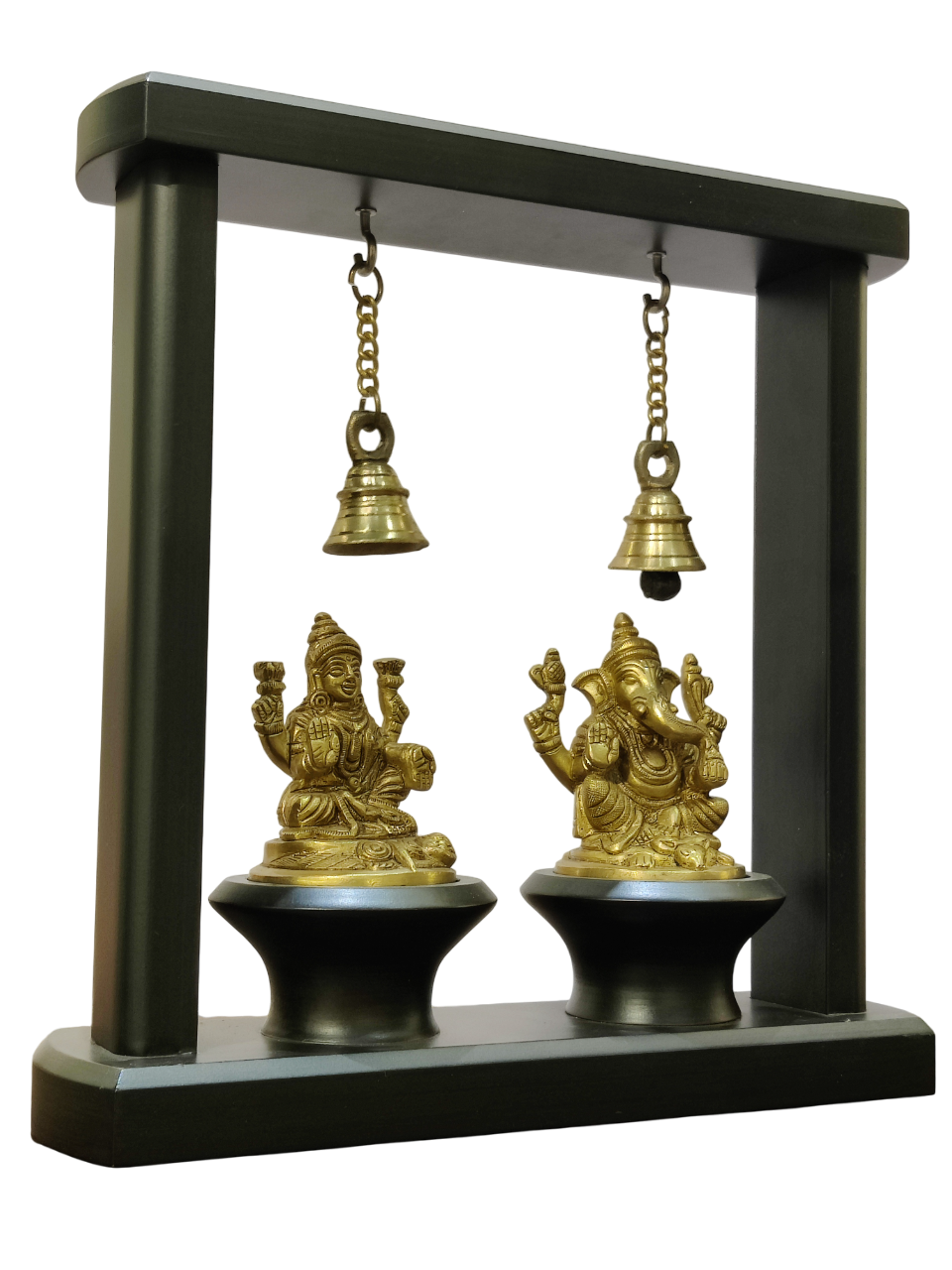 Lakshmi & Ganesha Blessings Decor with Hanging Bells
