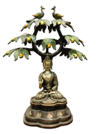 Divine Buddha Under Bodhi Tree Statue