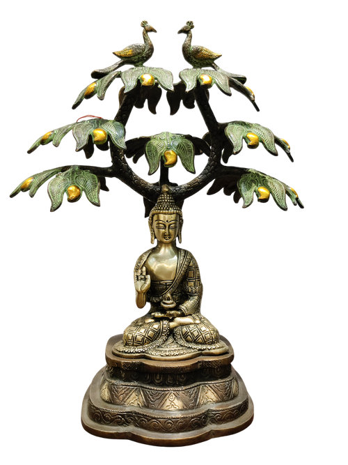 Divine Buddha Under Bodhi Tree Statue