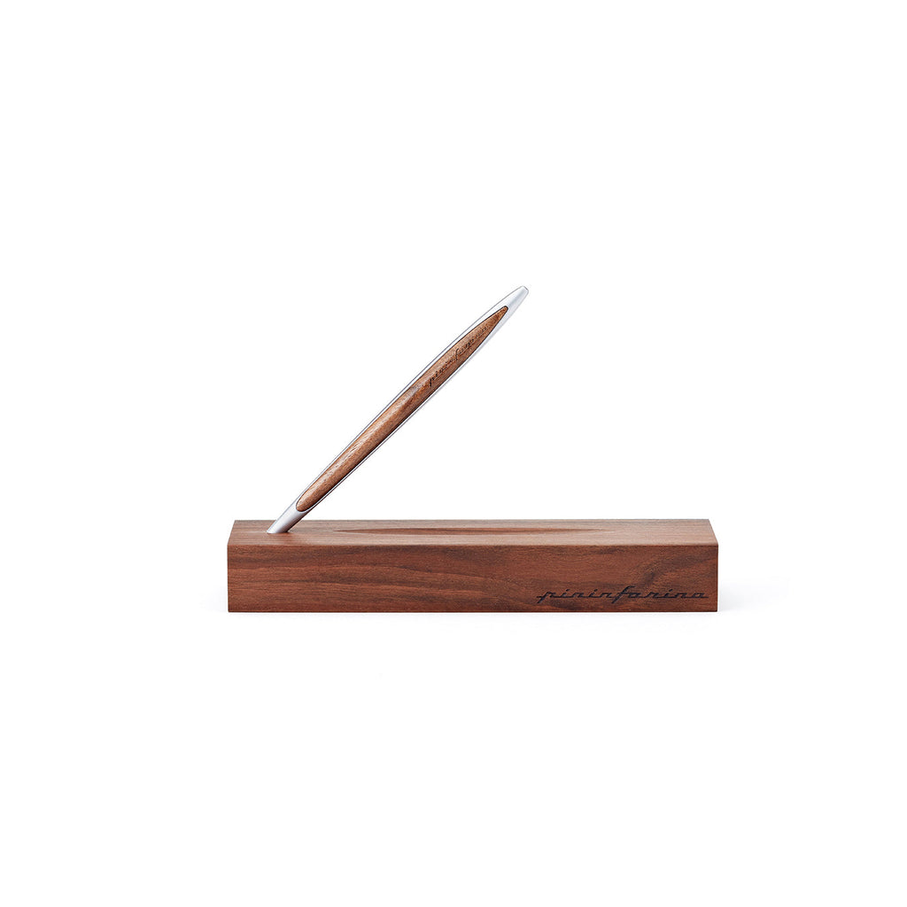 Pininfarina | Cambiano | Aluminium | Classic  Ethergraf metal alloy tip | Solid Wood Desk Stand