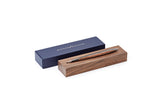 Pininfarina | Cambiano | Glossy Black | Classic Ethergraf Metal Alloy Nib | Solid Wood Desk Stand