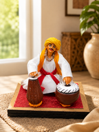 Warkari Terracotta Statue – Traditional Maharashtrian Devotional
