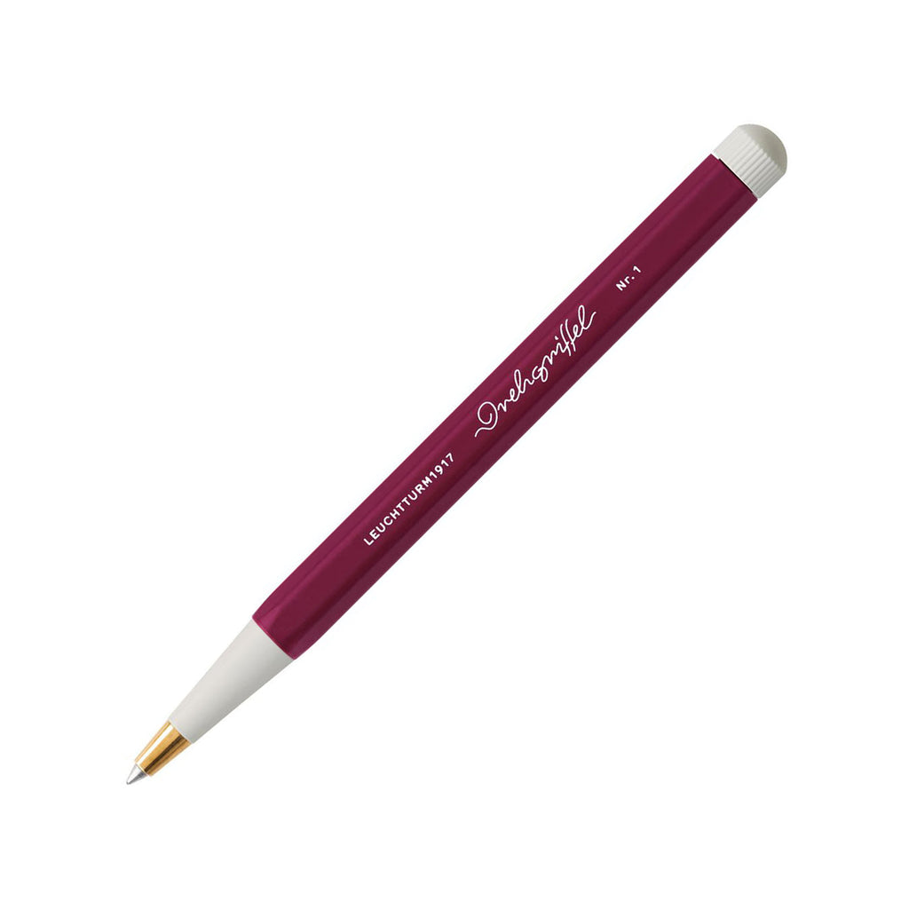 LEUCHTTURM1917 Ball Point Pen with Royal Blue Ink | Drehgriffel No. 1 | Port Red | Twist Mechanism
