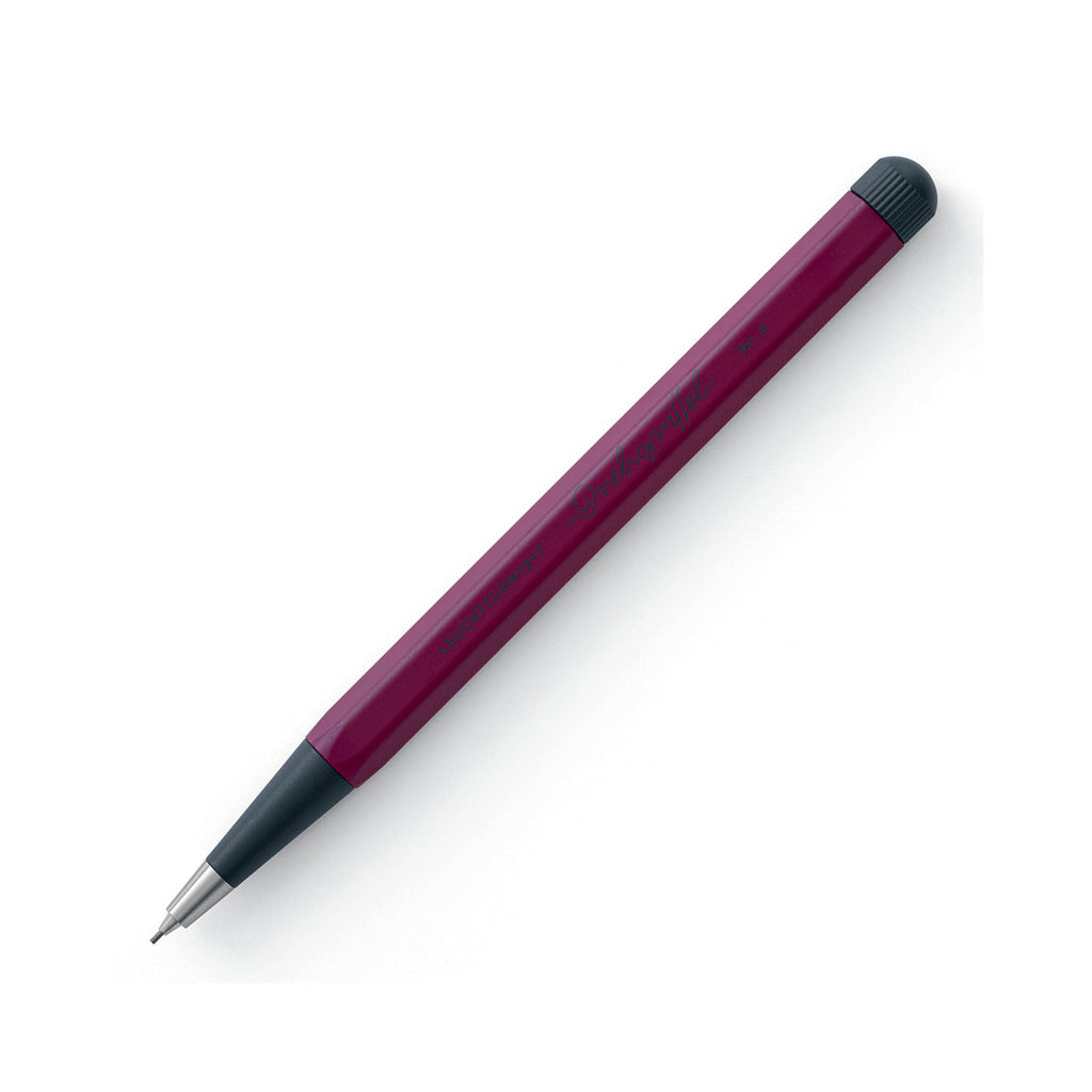 LEUCHTTURM1917 0.7mm Mechanical Clutch Pencil | Graphite HB Lead | Drehgriffel No. 2 | Port Red | Twist Mechanism