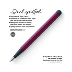 LEUCHTTURM1917 0.7mm Mechanical Clutch Pencil | Graphite HB Lead | Drehgriffel No. 2 | Port Red | Twist Mechanism