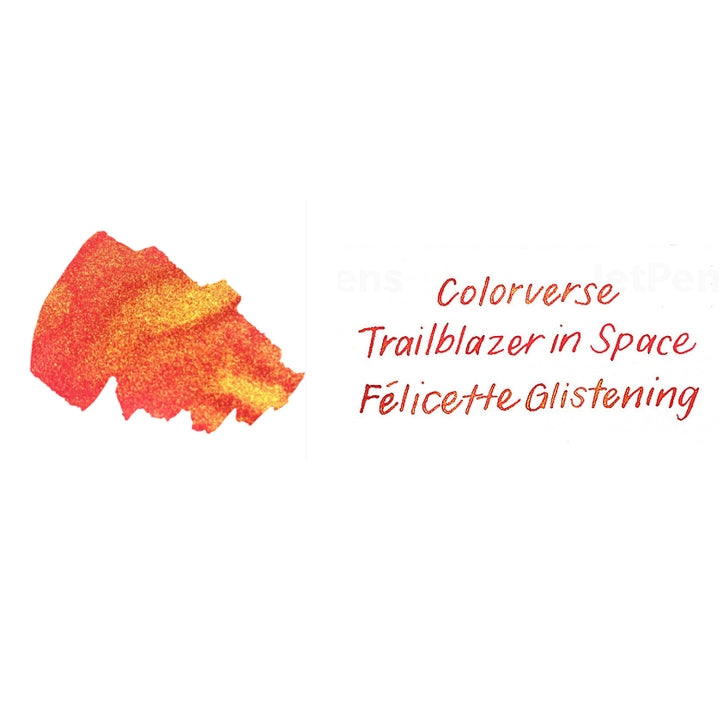 Colorverse | Glistening Series | Traiblazer In Space | Felicette | Fountain Pen Ink | Red Ink | 30ml - penpencilink