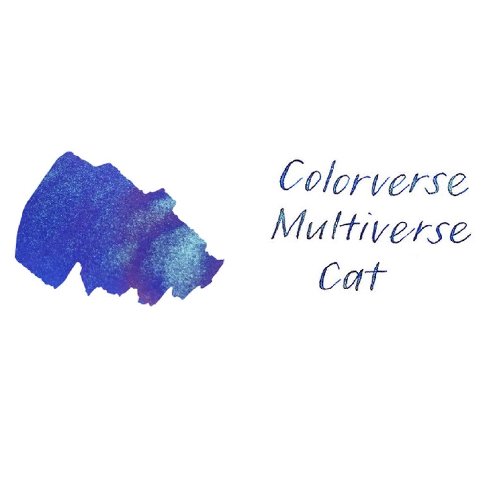 Colorverse | Glistening Series | Multiverse Cat | Fountain Pen Ink | Blue Ink | 30ml - penpencilink