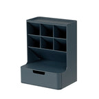 Sysmax | Hive Desk Organizer with 6 Compartments |1 Drawer| Prussian Blue| For Office & Home