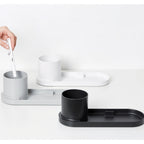 Litem | Pen Stand with Tray | Organizer | Ivory | Holder Tray