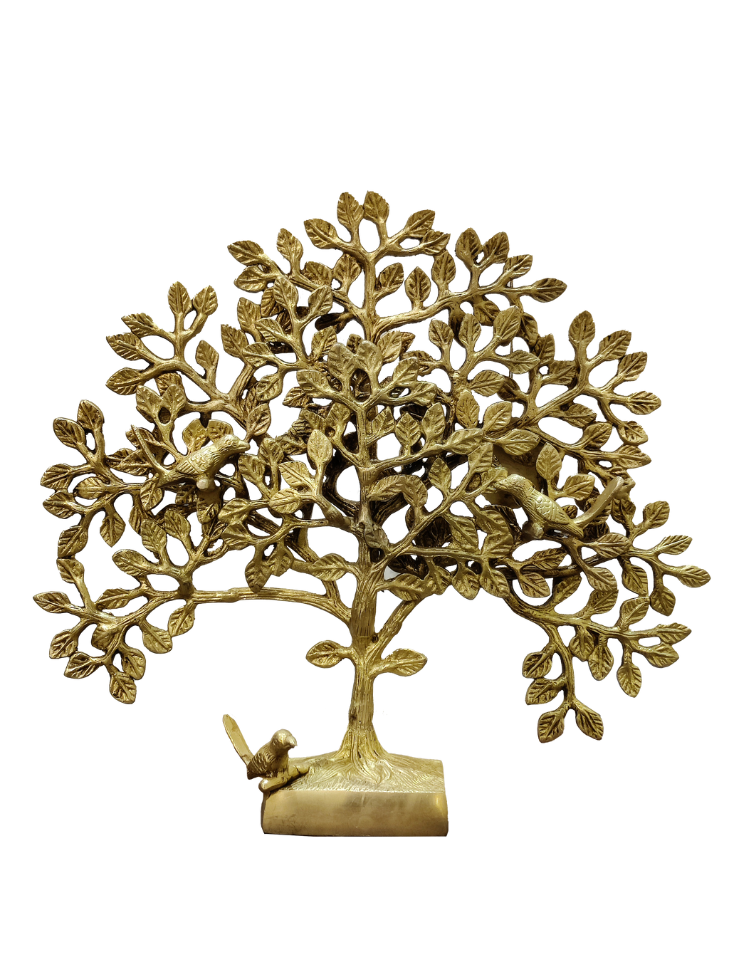 Golden Tree of Life Brass Showpiece – Table Décor Statue