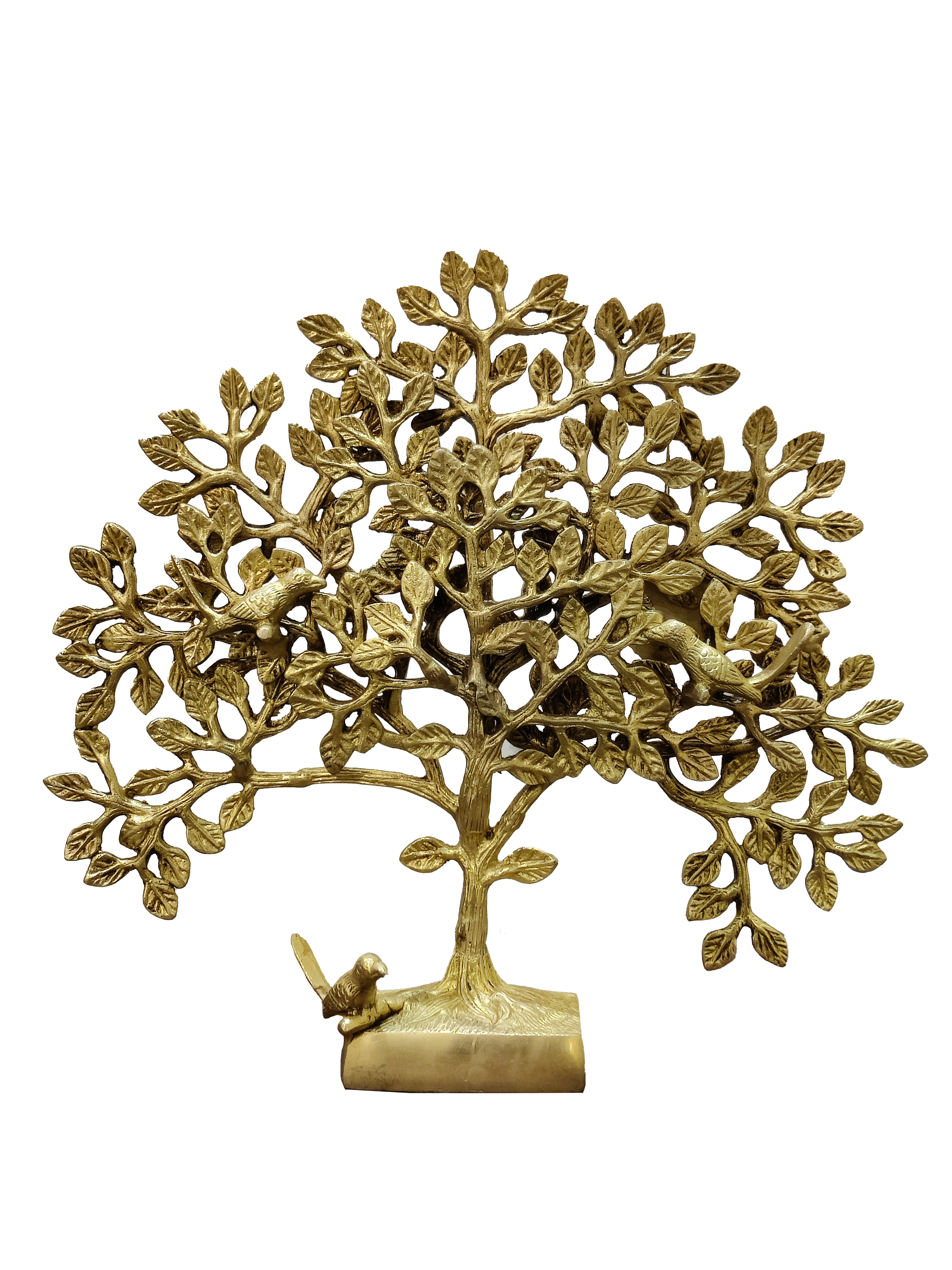 Golden Tree of Life Brass Showpiece – Table Décor Statue