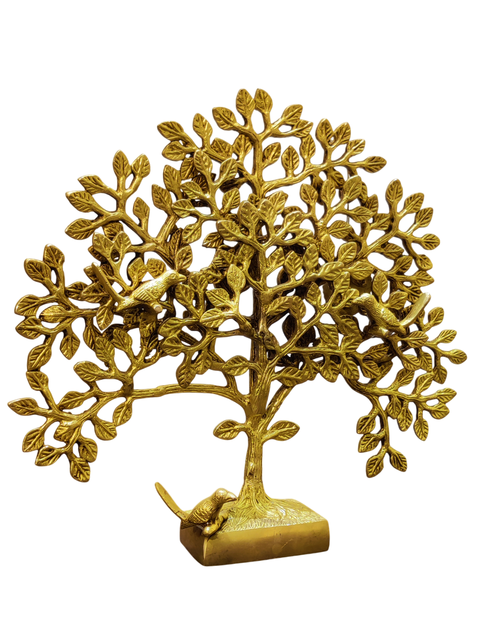 Golden Tree of Life Brass Showpiece – Table Décor Statue
