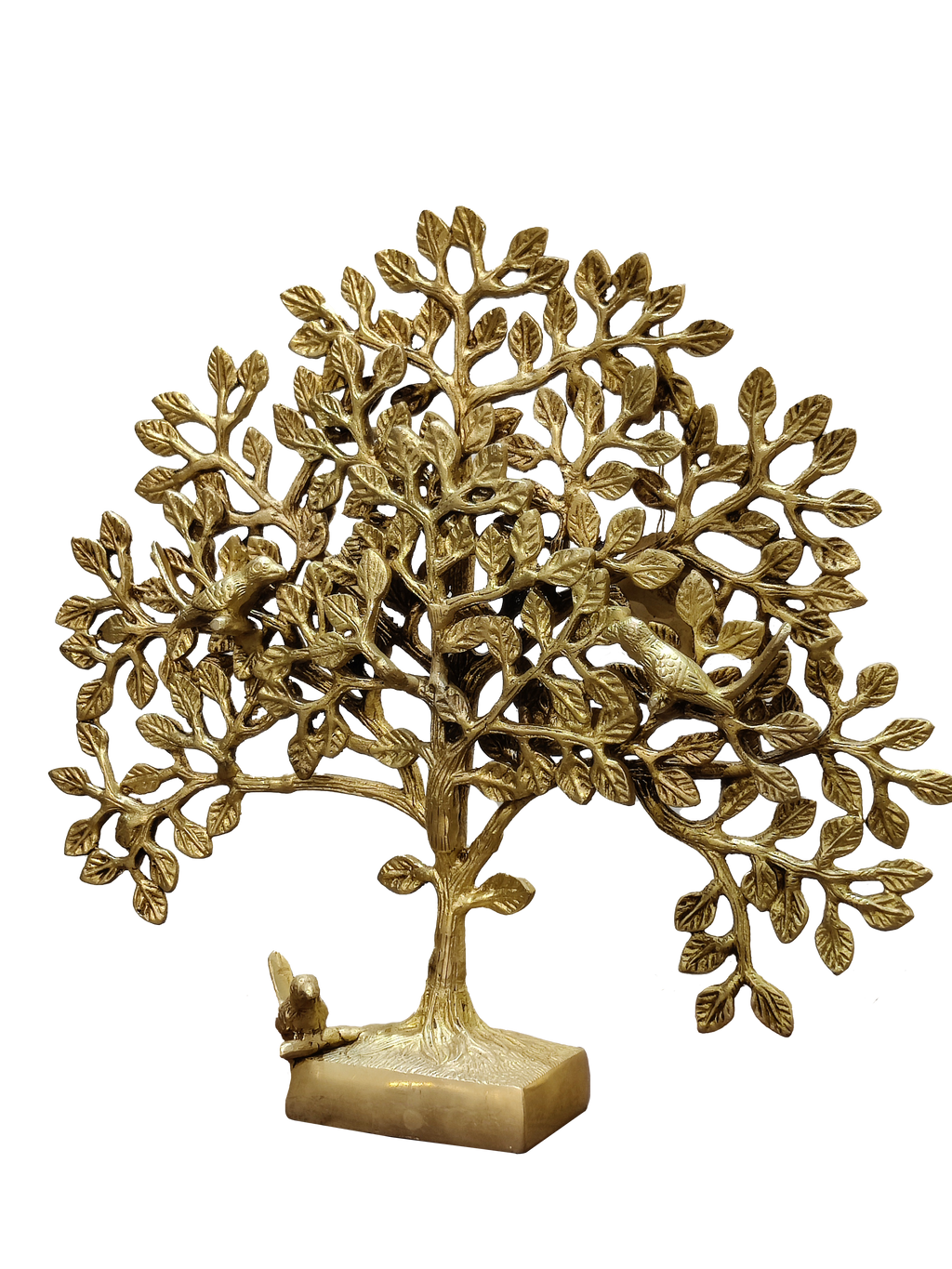 Golden Tree of Life Brass Showpiece – Table Décor Statue