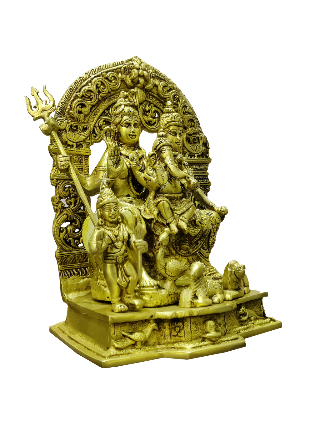 Shiva Parivar Brass Idol – Divine Family Blessings