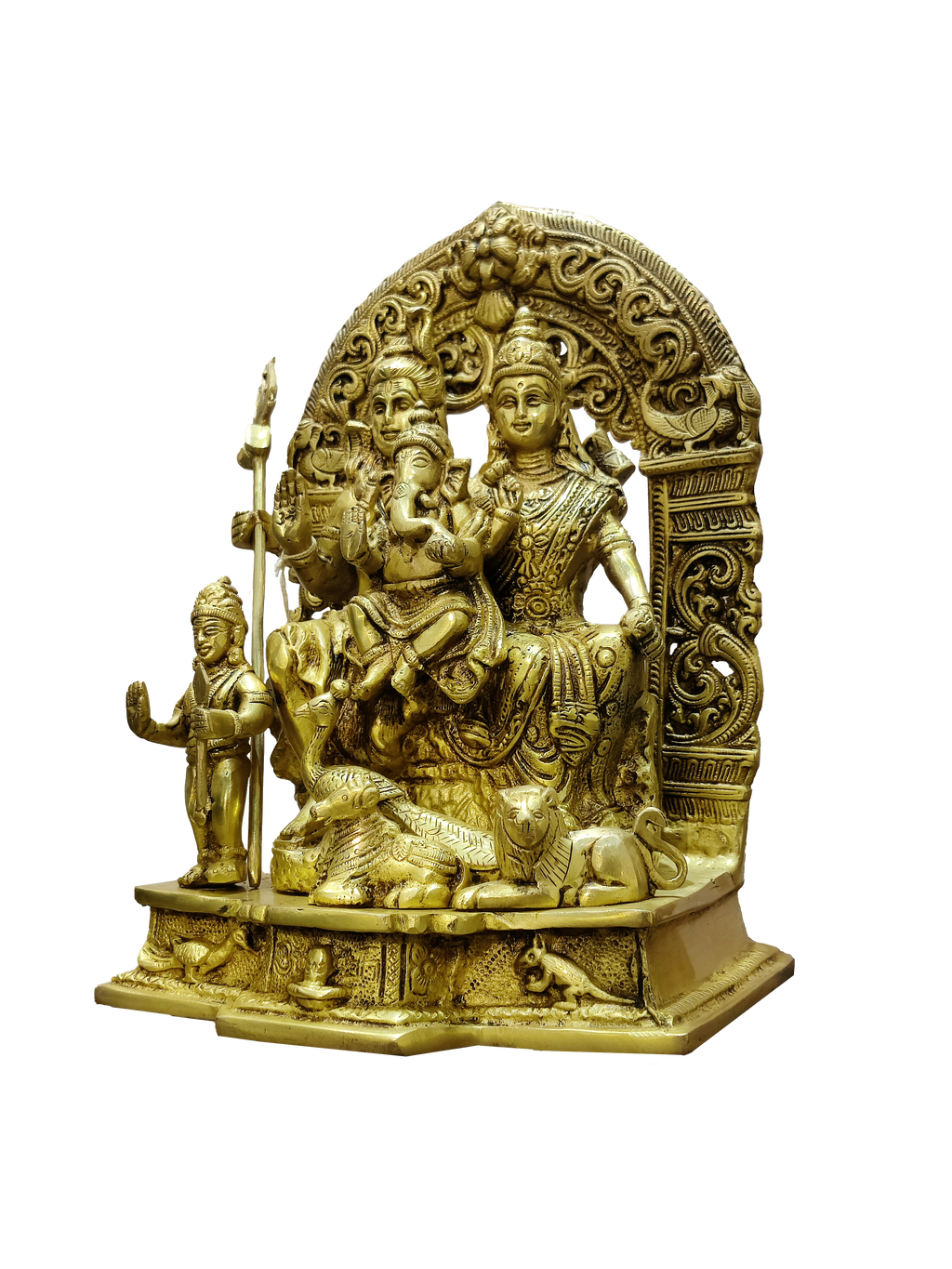 Shiva Parivar Brass Idol – Divine Family Blessings