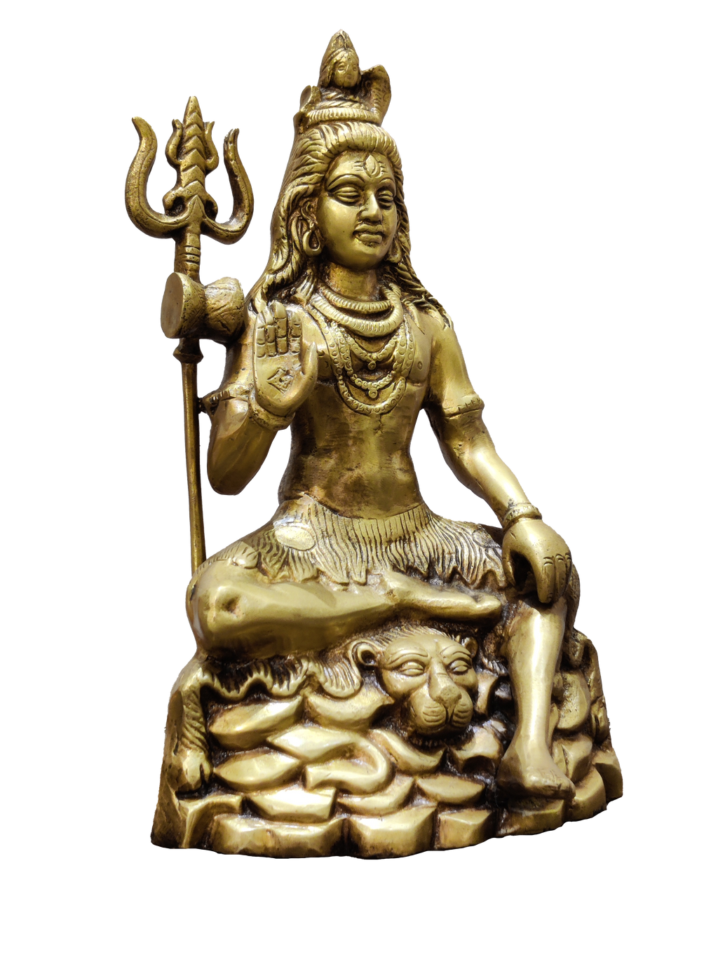 Lord Shiva Seated Statue with Trishul