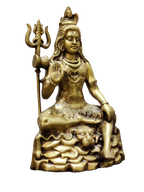 Lord Shiva Seated Statue with Trishul