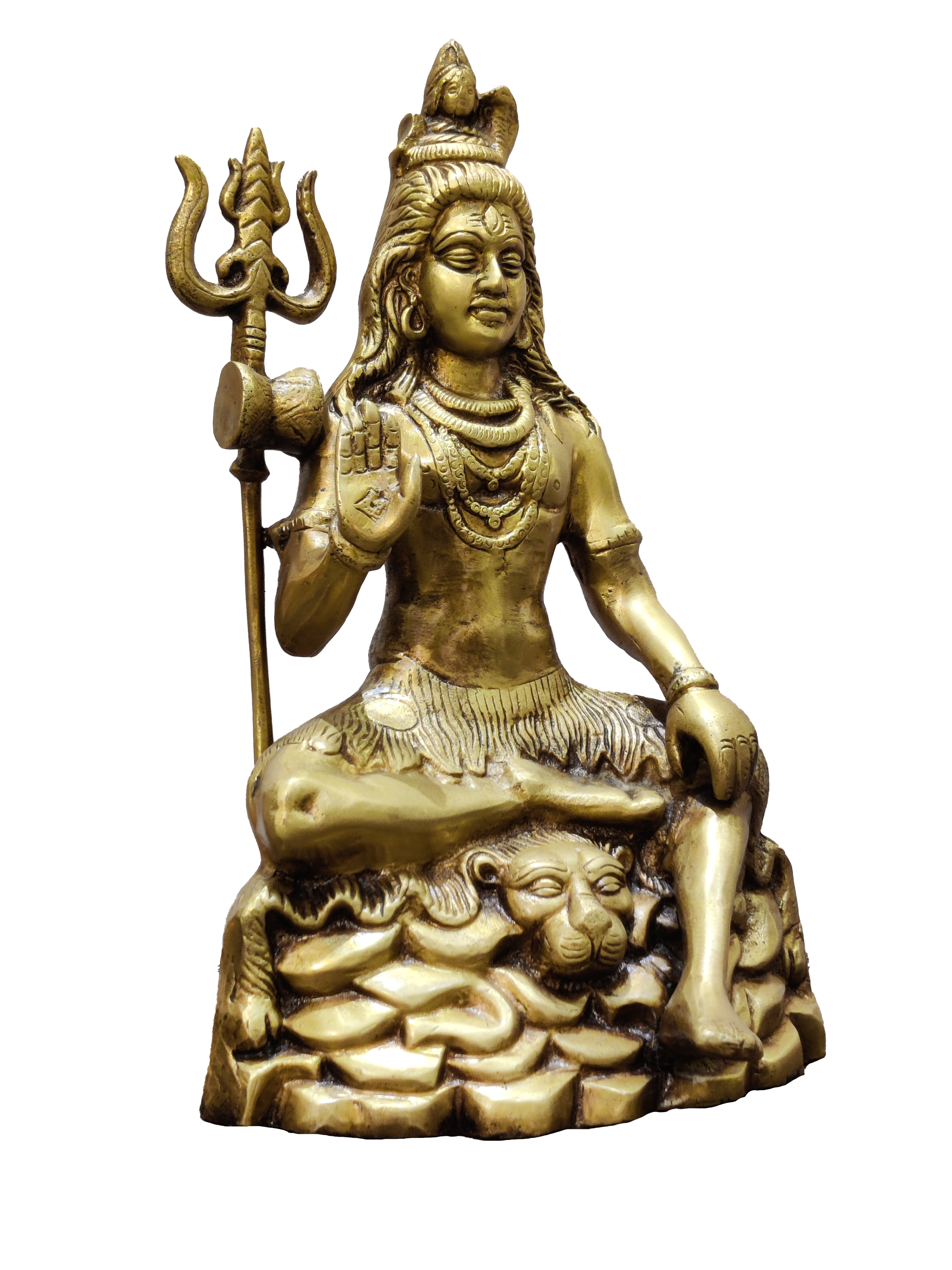 Lord Shiva Seated Statue with Trishul