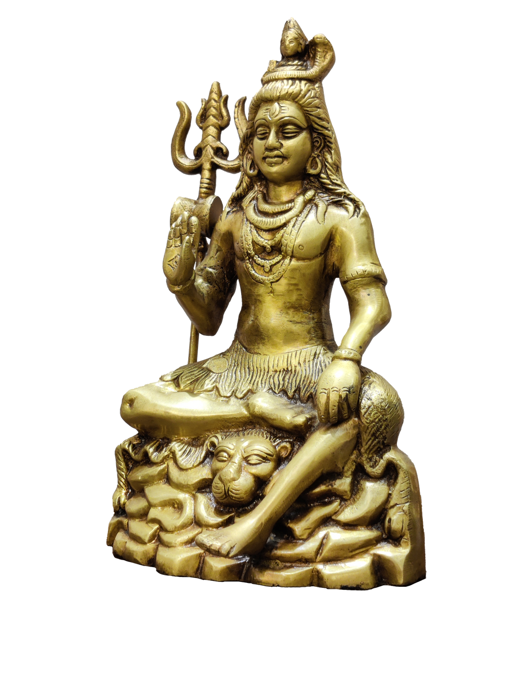 Lord Shiva Seated Statue with Trishul