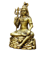 Lord Shiva Seated Statue with Trishul
