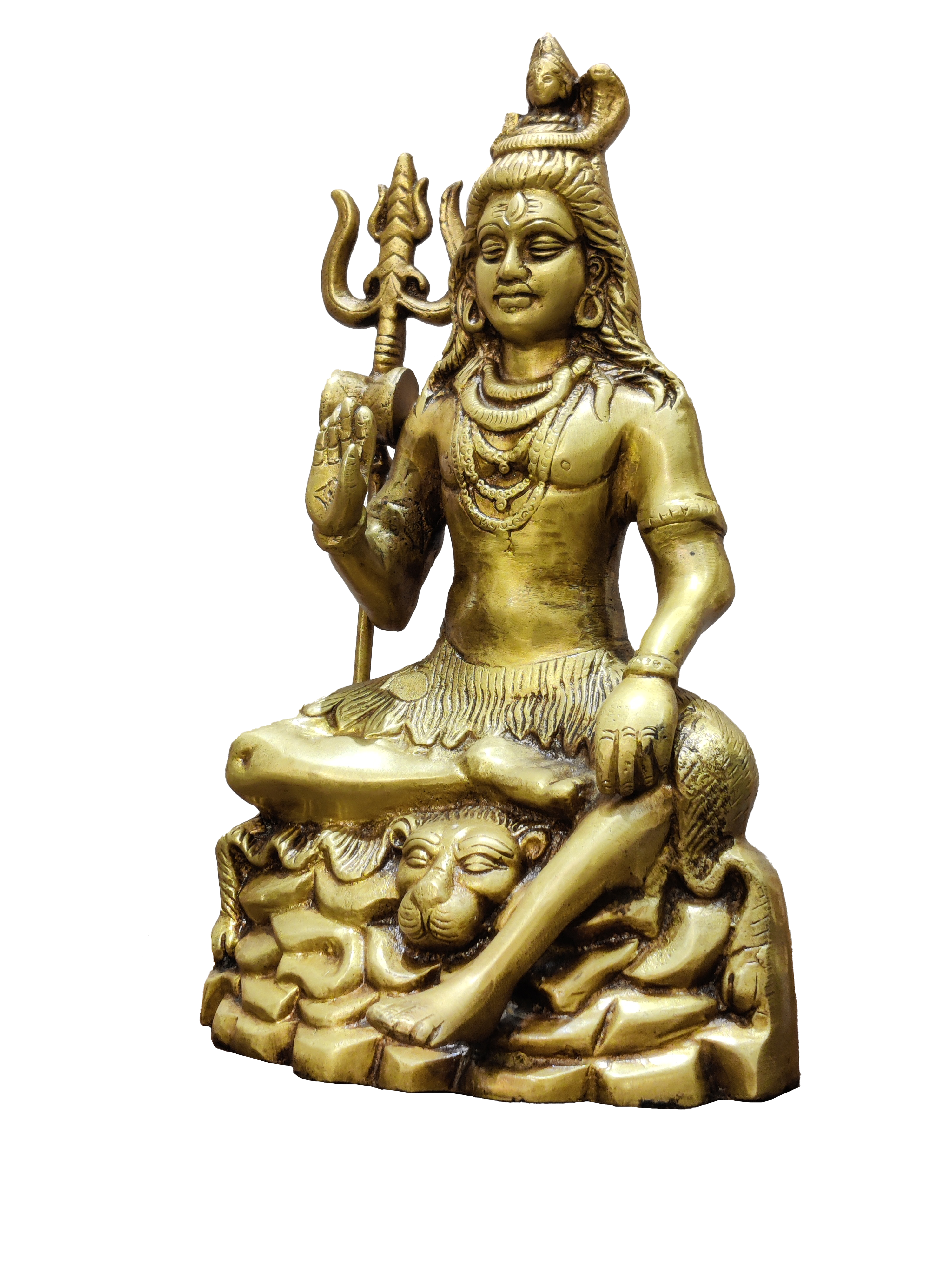 Lord Shiva Seated Statue with Trishul
