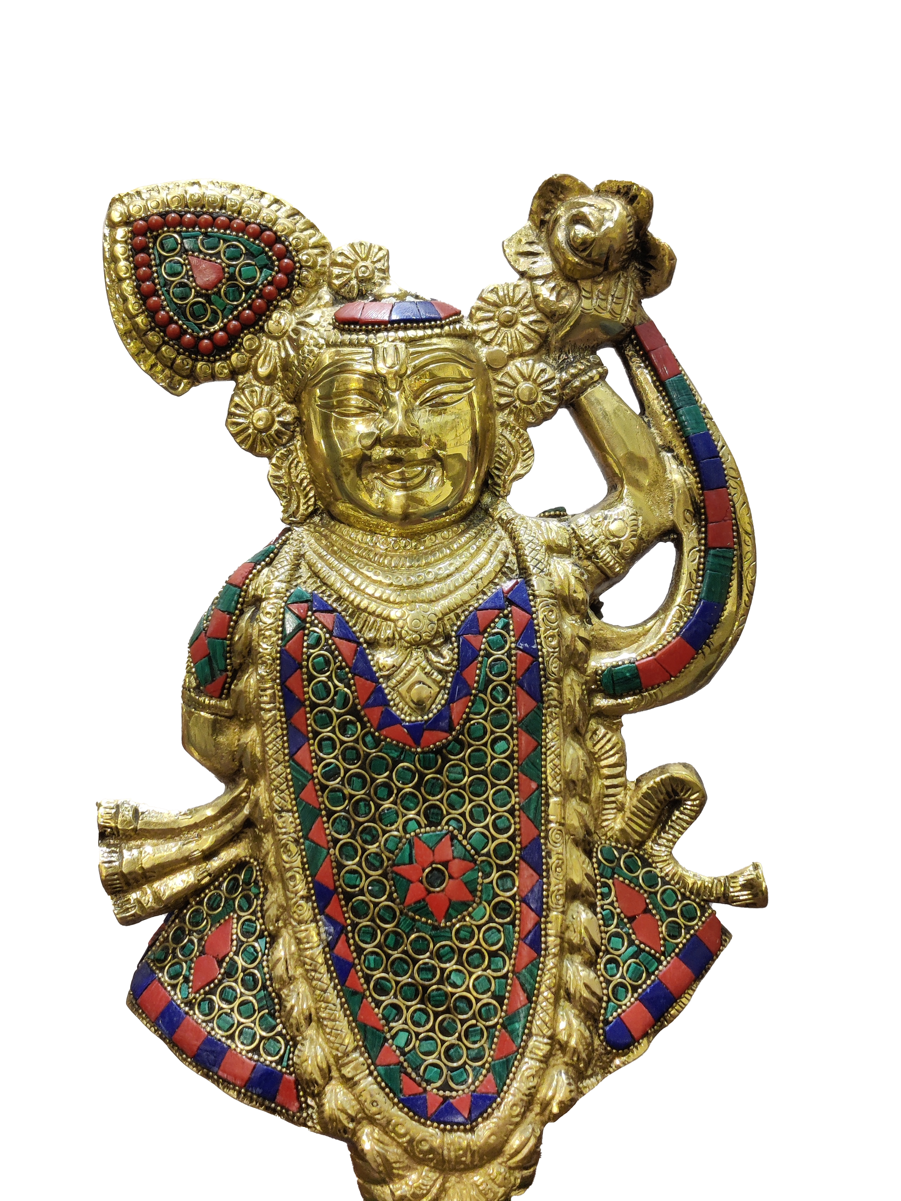 Shreenathji Brass Idol – Divine Krishna Statue for Home Blessings