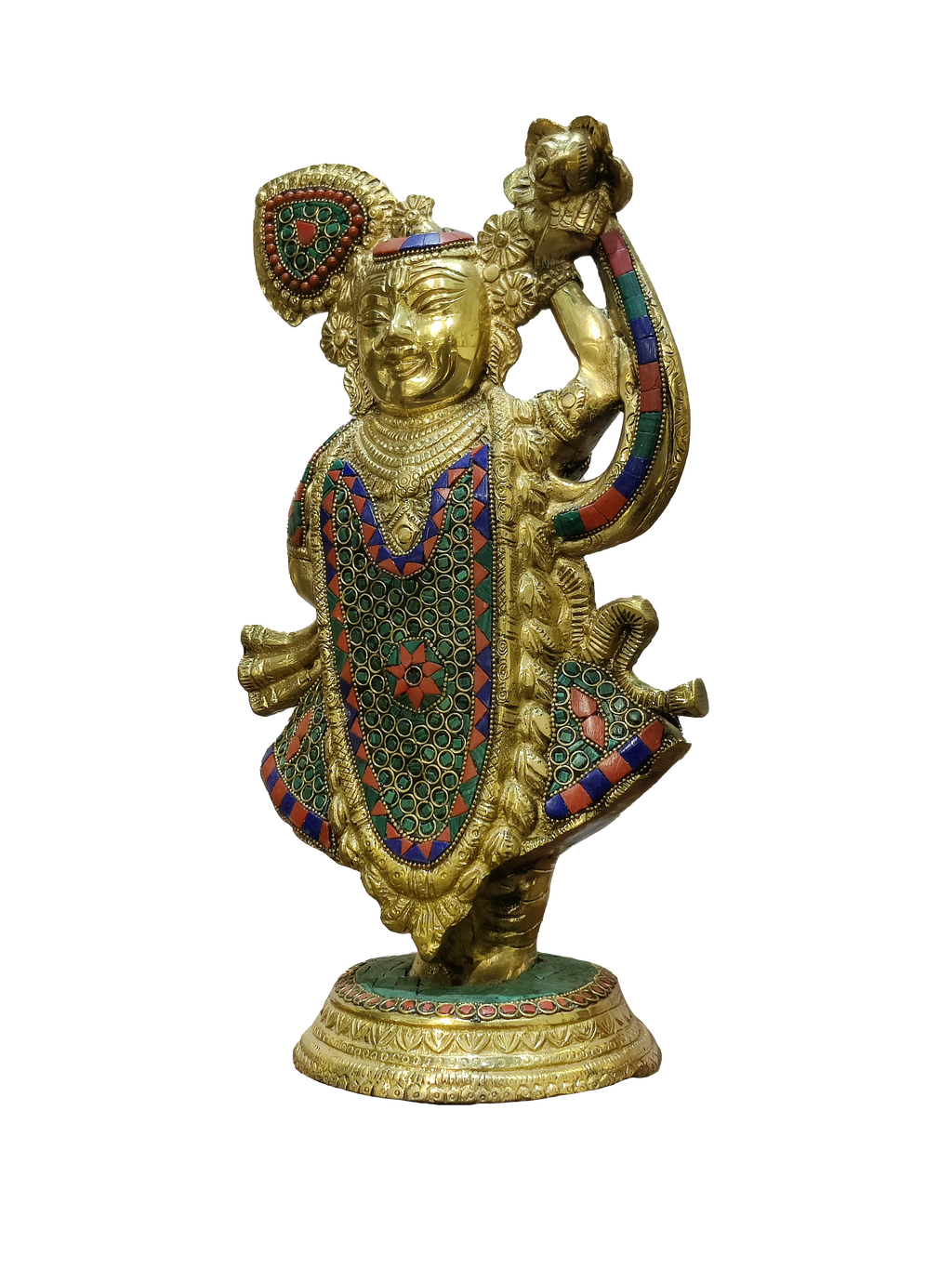 Shreenathji Brass Idol – Divine Krishna Statue for Home Blessings