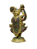 Shreenathji Brass Idol – Divine Krishna Statue for Home Blessings