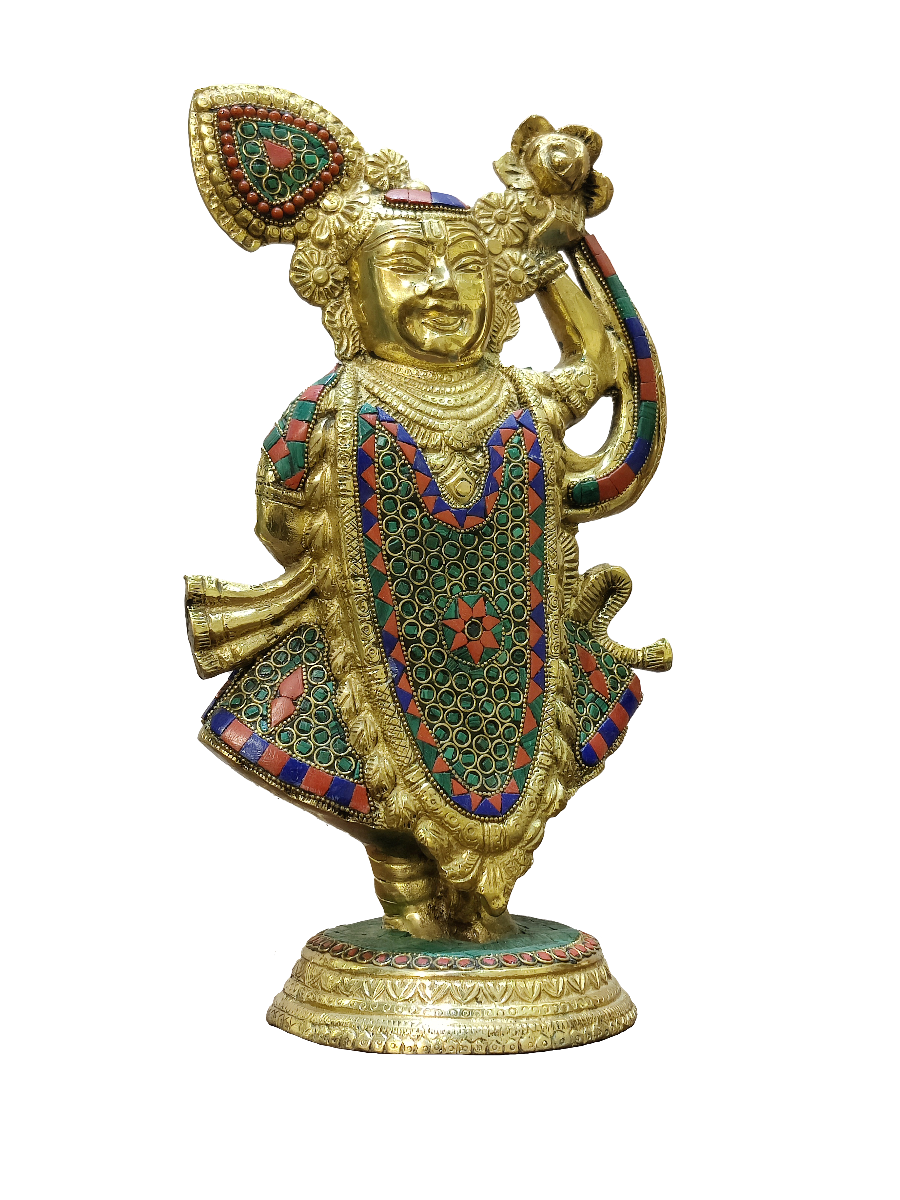 Shreenathji Brass Idol – Divine Krishna Statue for Home Blessings