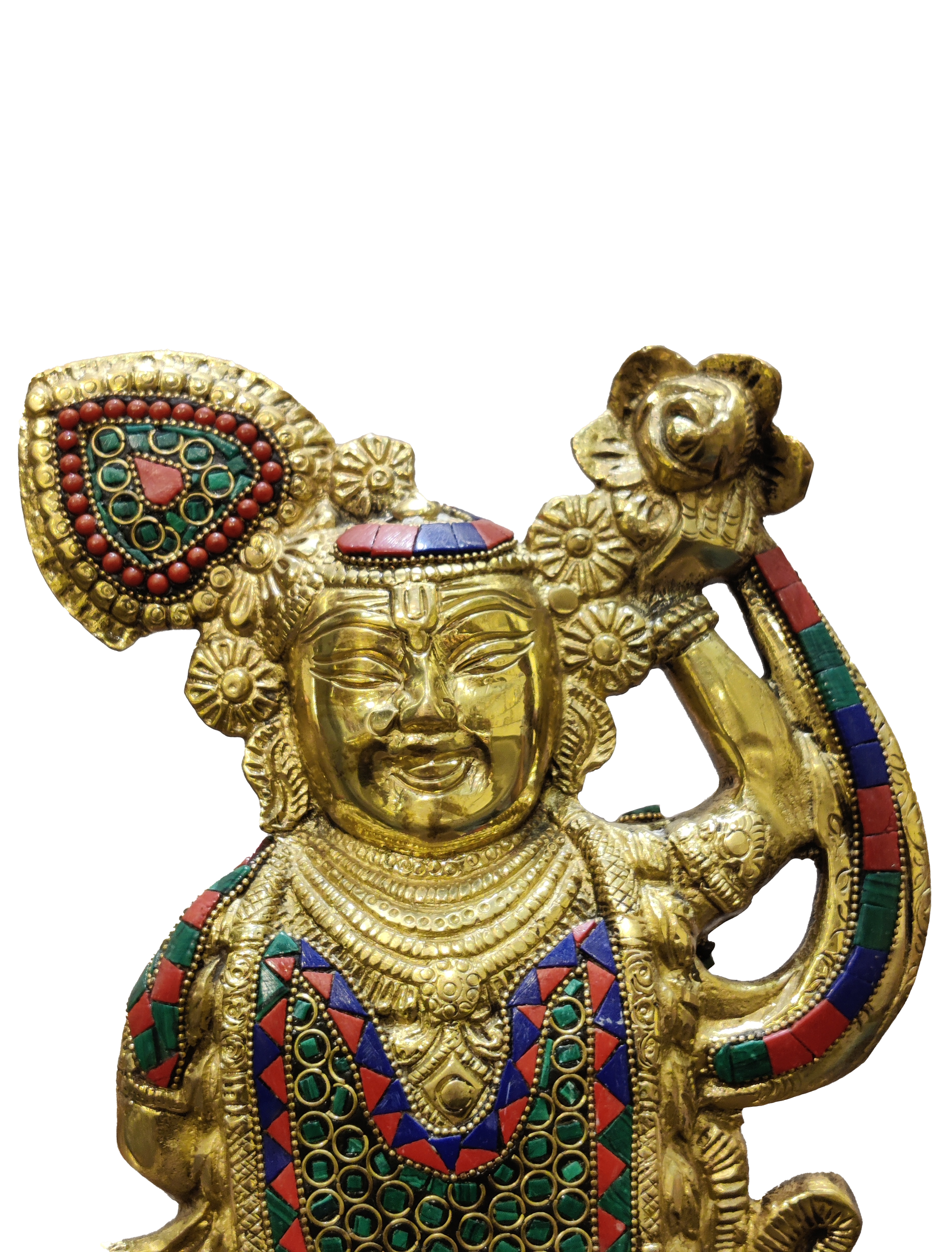 Shreenathji Brass Idol – Divine Krishna Statue for Home Blessings