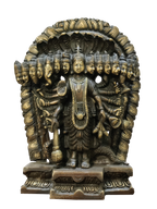 Lord Vishnu Vishvarupa Brass Idol – Multi Faced Divine Cosmic Form Statue