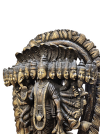 Lord Vishnu Vishvarupa Brass Idol – Multi Faced Divine Cosmic Form Statue
