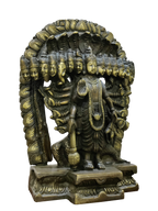 Lord Vishnu Vishvarupa Brass Idol – Multi Faced Divine Cosmic Form Statue