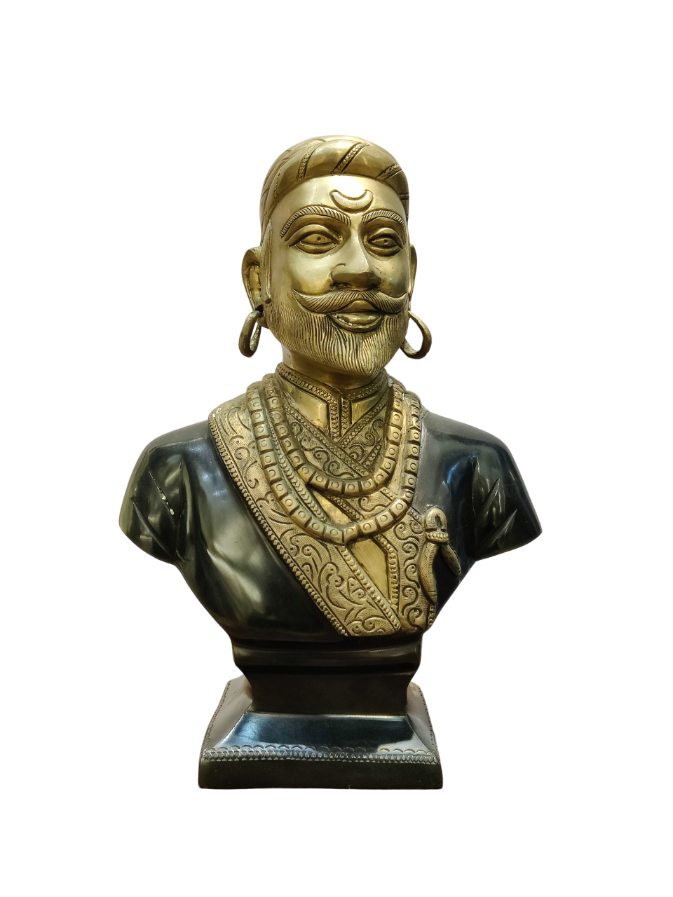 Royal Maharaja Brass Statue – Vintage Heritage Décor