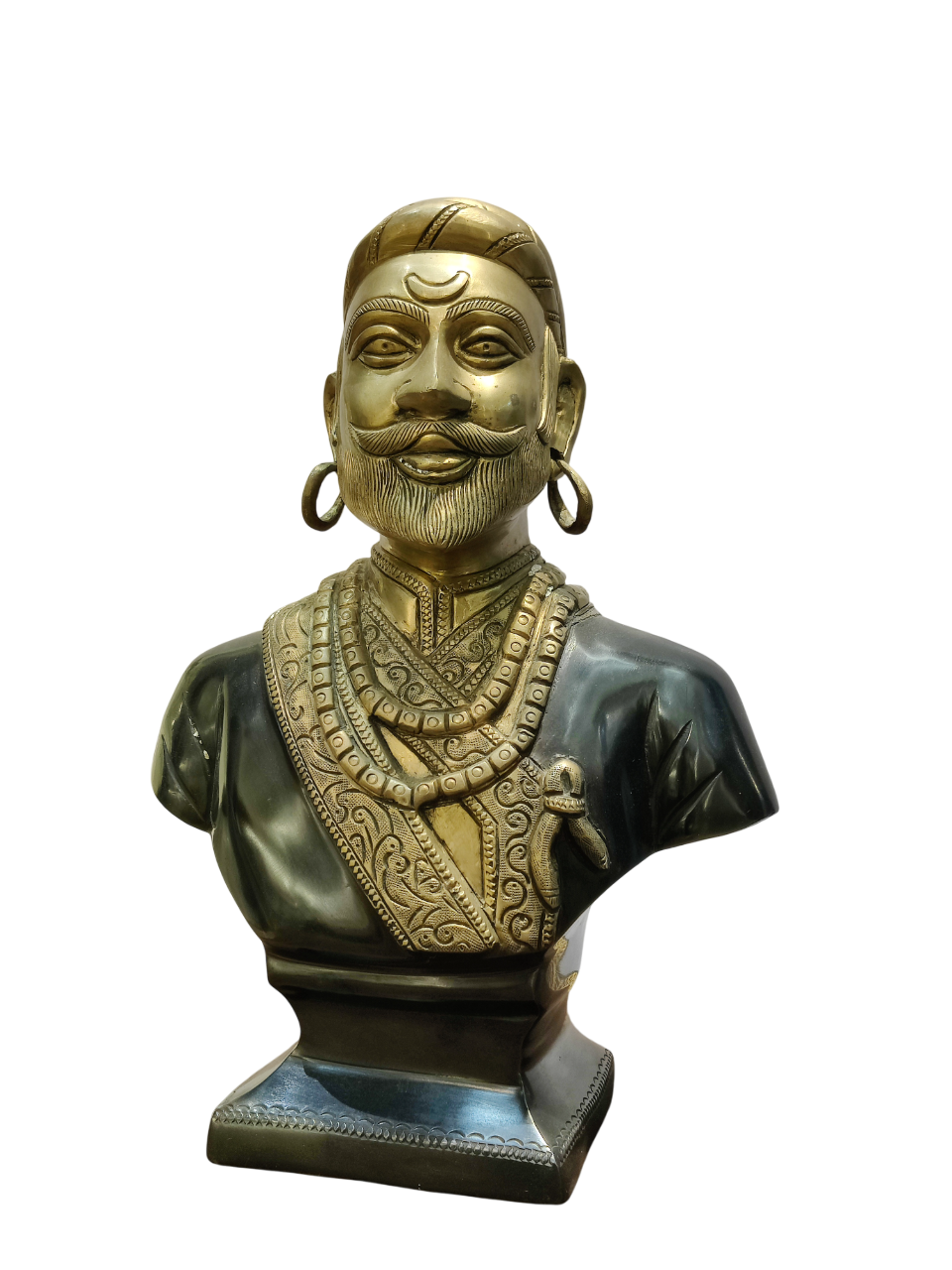 Royal Maharaja Brass Statue – Vintage Heritage Décor