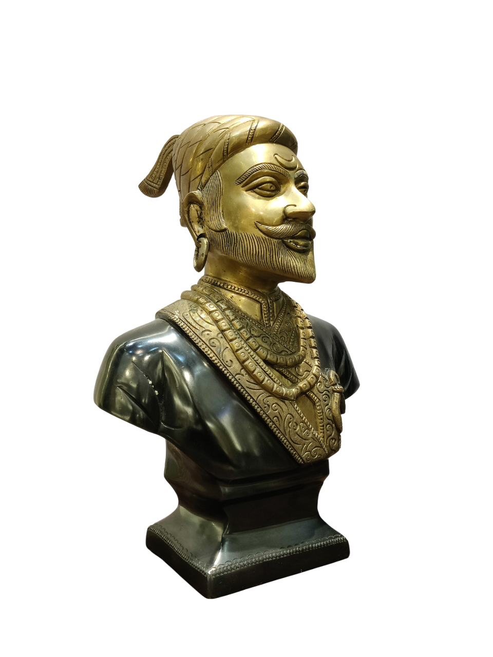 Royal Maharaja Brass Statue – Vintage Heritage Décor