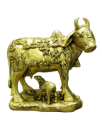 Golden Kamadhenu Cow Idol – Divine Prosperity & Sacred Abundance