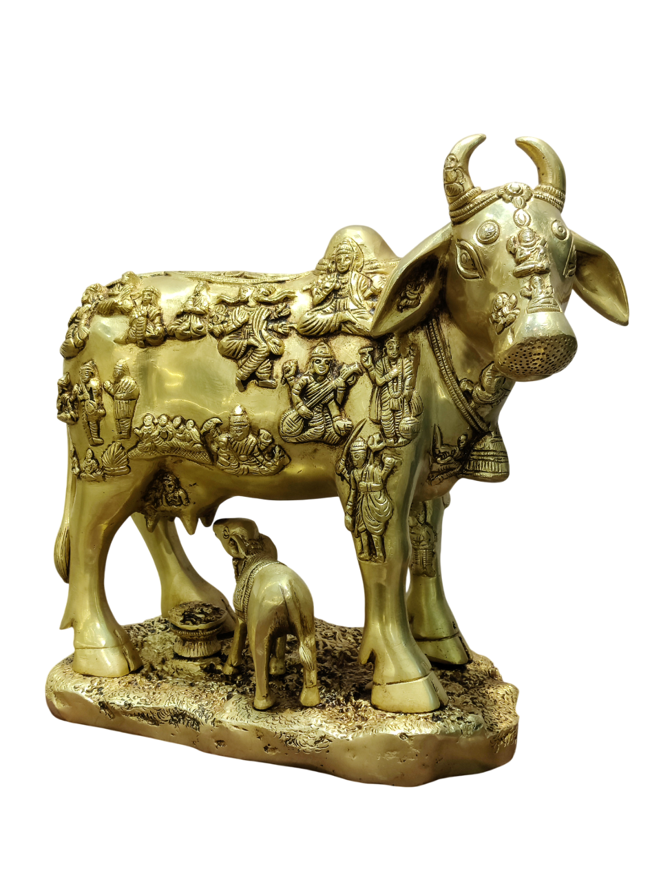 Golden Kamadhenu Cow Idol – Divine Prosperity & Sacred Abundance