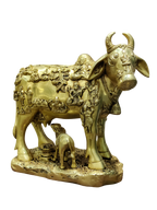 Golden Kamadhenu Cow Idol – Divine Prosperity & Sacred Abundance