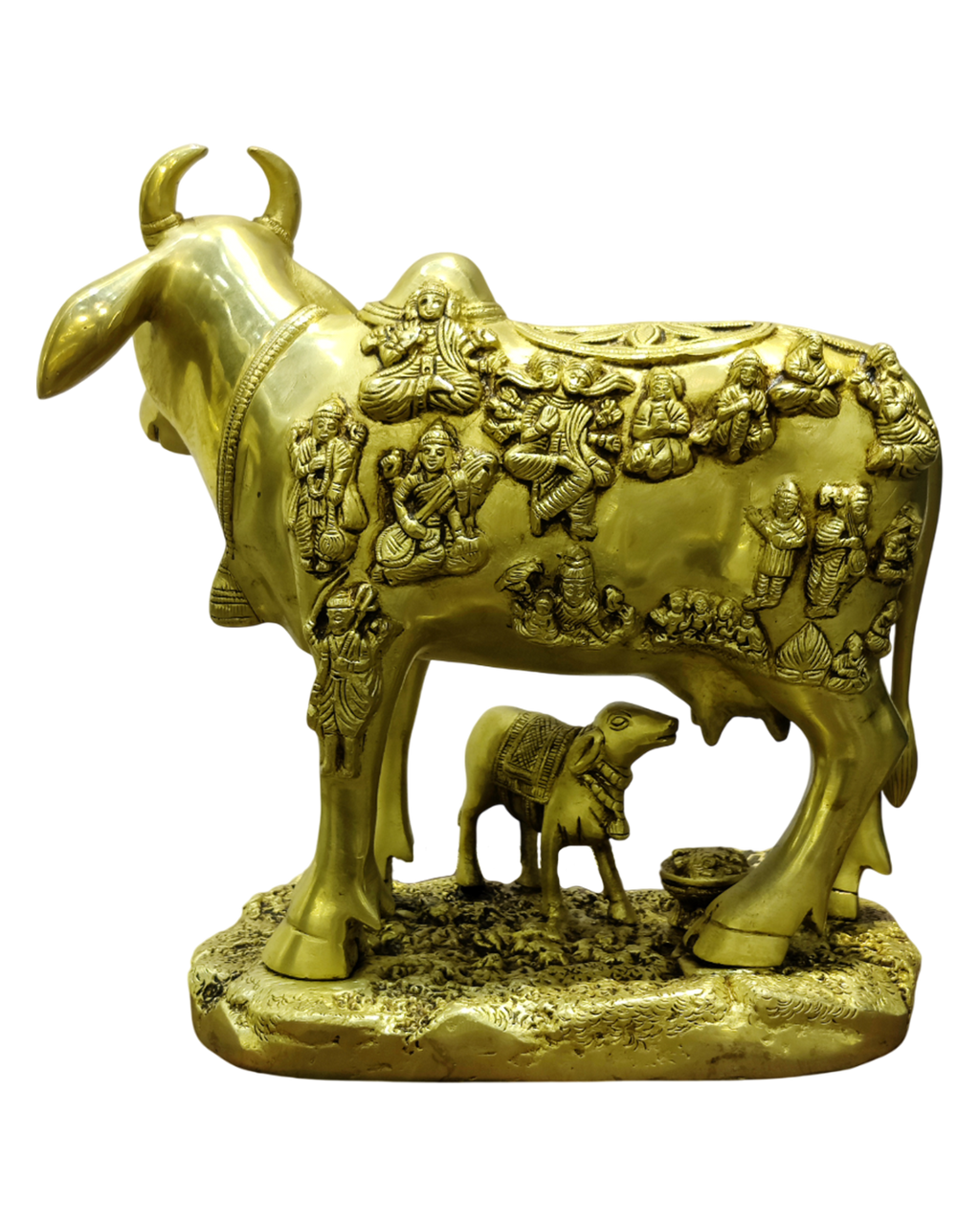 Golden Kamadhenu Cow Idol – Divine Prosperity & Sacred Abundance