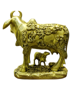 Golden Kamadhenu Cow Idol – Divine Prosperity & Sacred Abundance