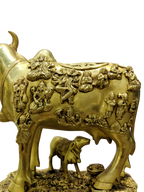 Golden Kamadhenu Cow Idol – Divine Prosperity & Sacred Abundance
