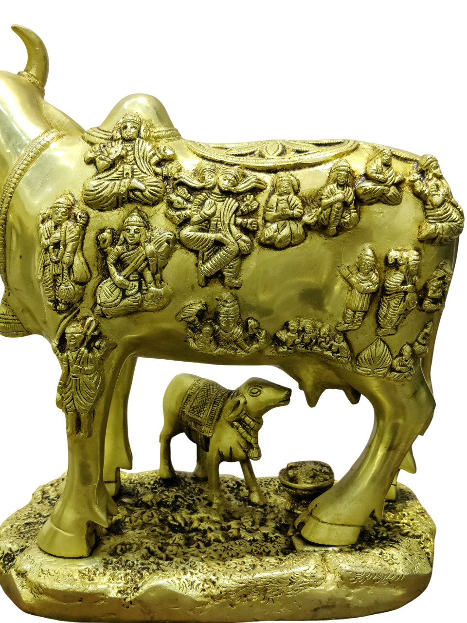 Golden Kamadhenu Cow Idol – Divine Prosperity & Sacred Abundance