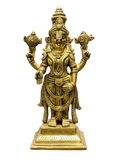 Lord Vishnu Brass Idol – Standing Shankha Chakra Statue