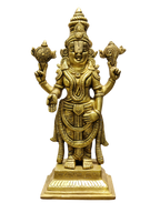 Lord Vishnu Brass Idol – Standing Shankha Chakra Statue