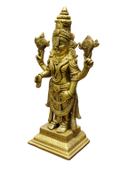 Lord Vishnu Brass Idol – Standing Shankha Chakra Statue