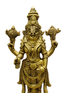 Lord Vishnu Brass Idol – Standing Shankha Chakra Statue