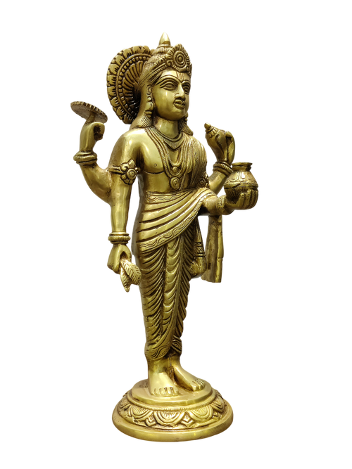 Brass Lord Vishnu Statue